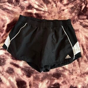 Adidas Women's Black and White Athletic Shorts